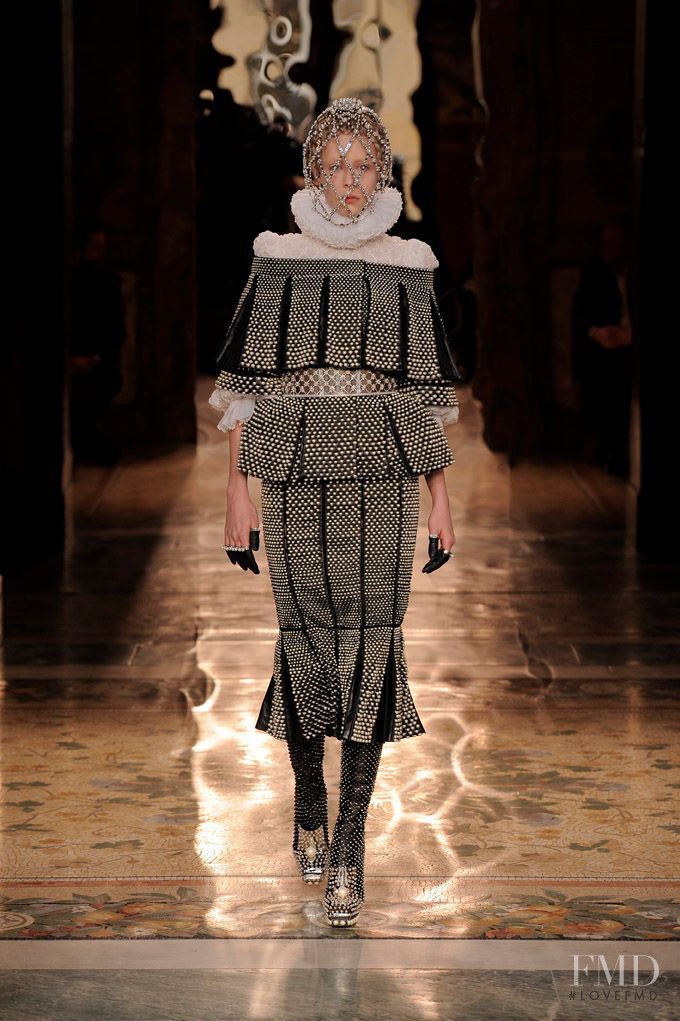 Edie Campbell featured in  the Alexander McQueen fashion show for Autumn/Winter 2013