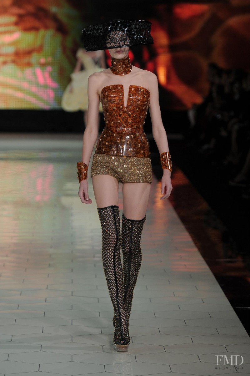 Esther Heesch featured in  the Alexander McQueen fashion show for Spring/Summer 2013