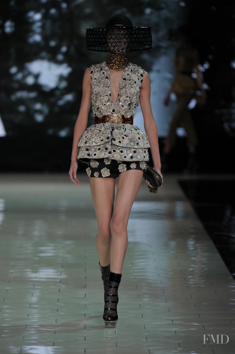 Ji Hye Park featured in  the Alexander McQueen fashion show for Spring/Summer 2013