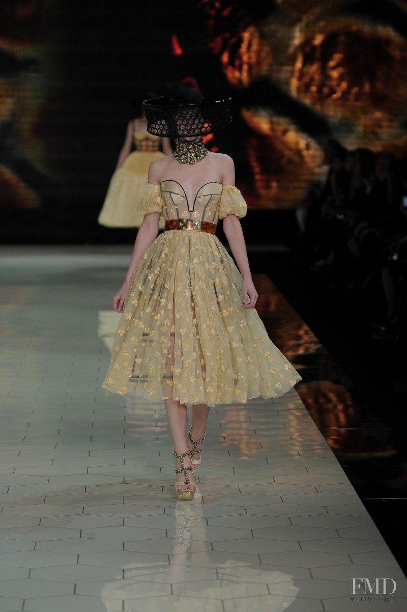 Elena Bartels featured in  the Alexander McQueen fashion show for Spring/Summer 2013