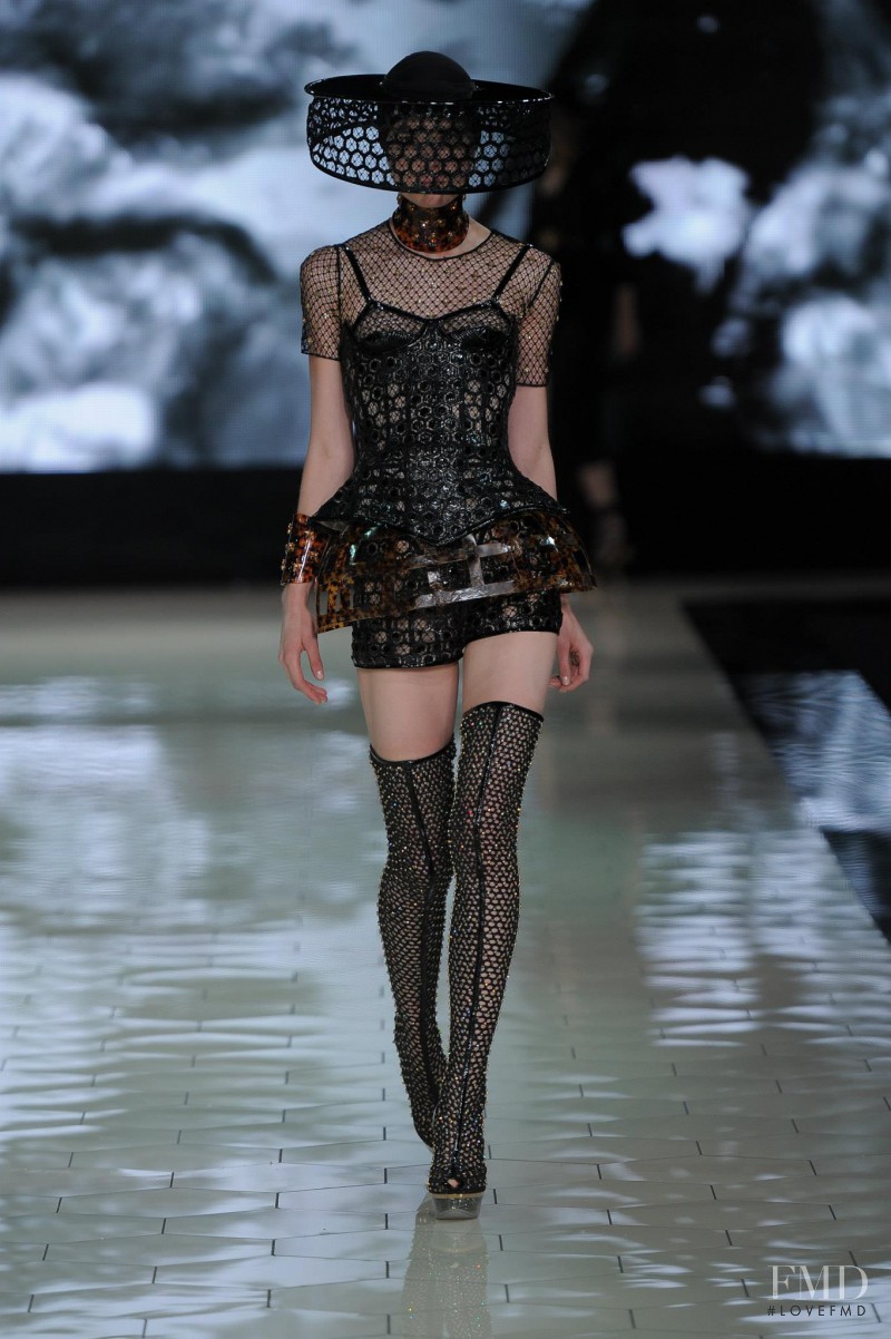 Caroline Brasch Nielsen featured in  the Alexander McQueen fashion show for Spring/Summer 2013