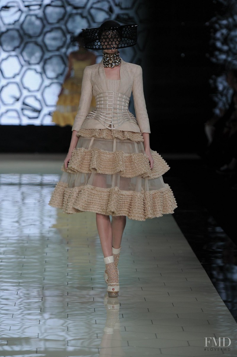 Aleksandra Marczyk featured in  the Alexander McQueen fashion show for Spring/Summer 2013