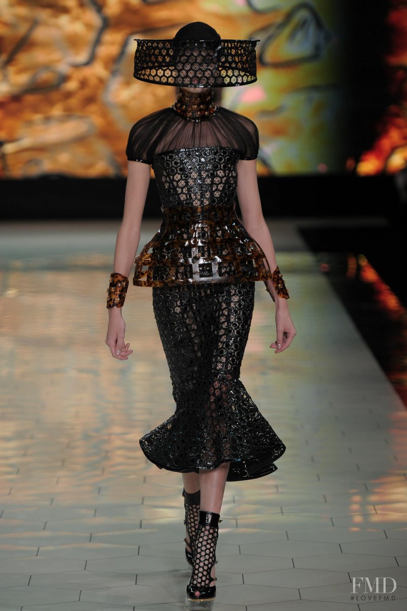 Bette Franke featured in  the Alexander McQueen fashion show for Spring/Summer 2013