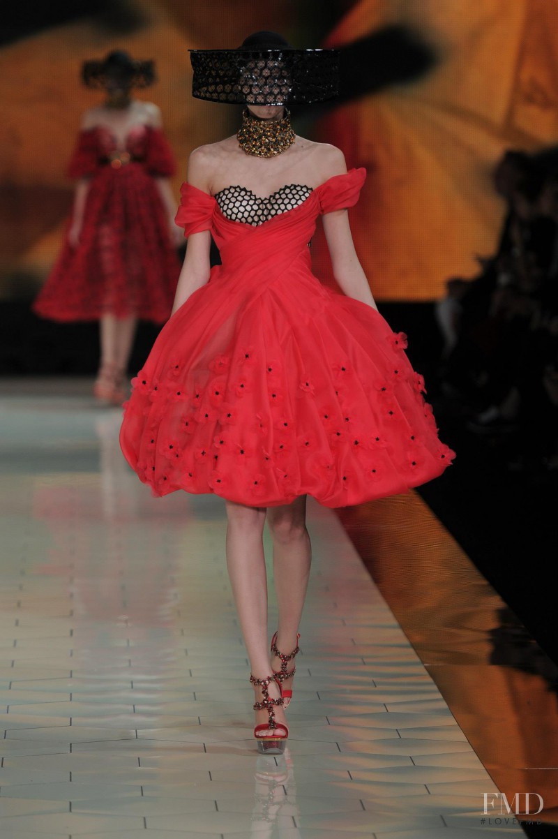 Dajana Antic featured in  the Alexander McQueen fashion show for Spring/Summer 2013