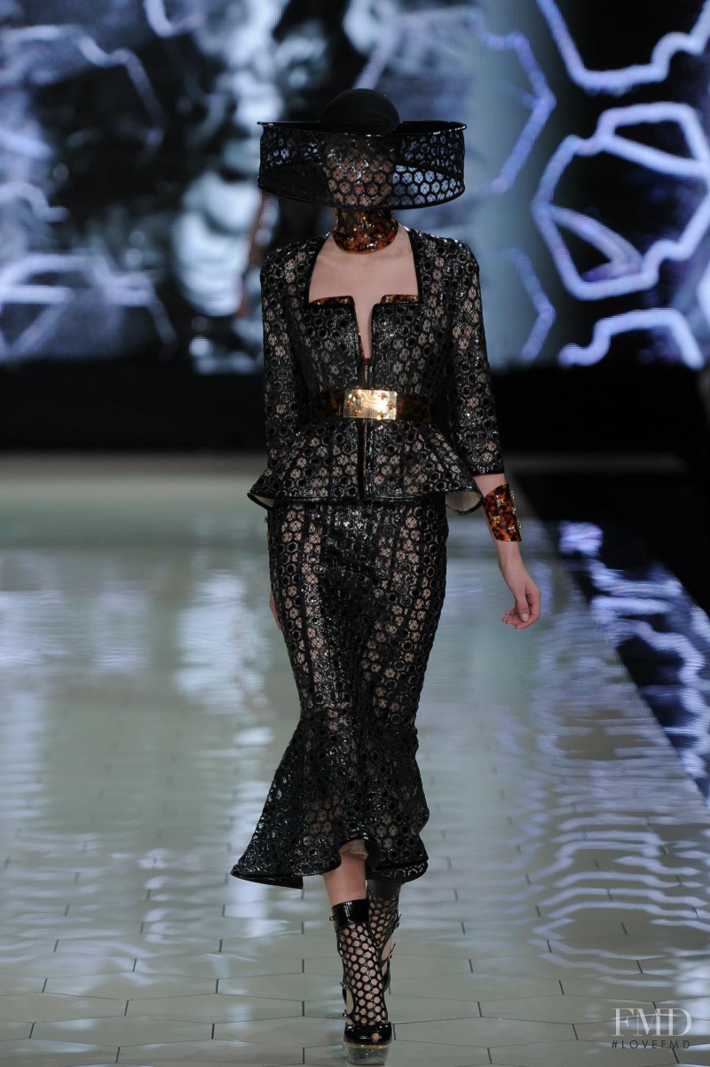 Tilda Lindstam featured in  the Alexander McQueen fashion show for Spring/Summer 2013