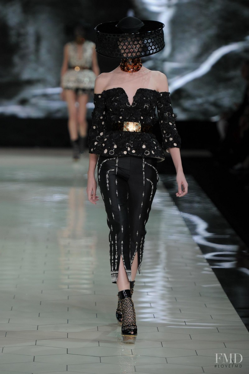 Antonina Vasylchenko featured in  the Alexander McQueen fashion show for Spring/Summer 2013