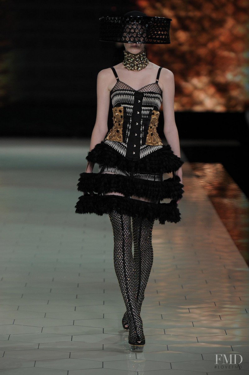 Magdalena Jasek featured in  the Alexander McQueen fashion show for Spring/Summer 2013