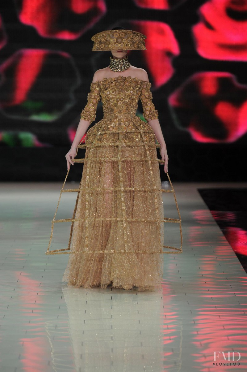 Suvi Koponen featured in  the Alexander McQueen fashion show for Spring/Summer 2013