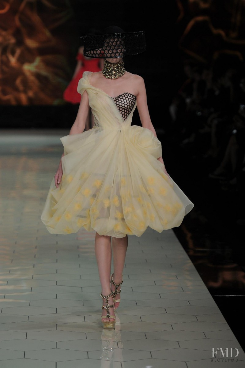 Irene Hiemstra featured in  the Alexander McQueen fashion show for Spring/Summer 2013
