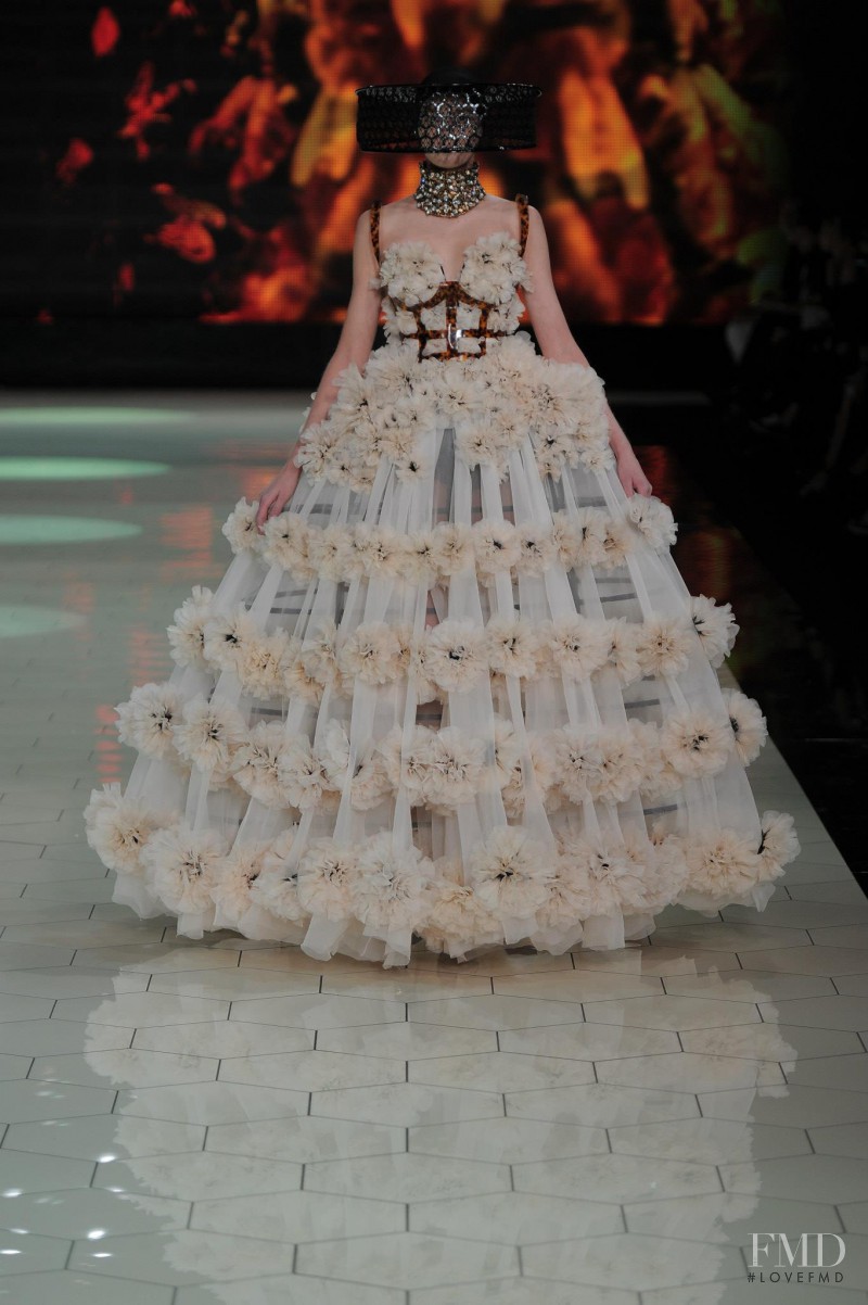 Sigrid Agren featured in  the Alexander McQueen fashion show for Spring/Summer 2013