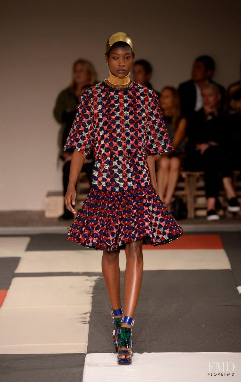 Betty Adewole featured in  the Alexander McQueen fashion show for Spring/Summer 2014
