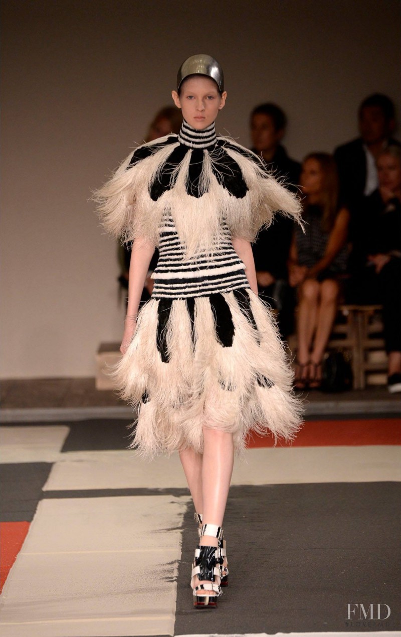 Nastya Sten featured in  the Alexander McQueen fashion show for Spring/Summer 2014