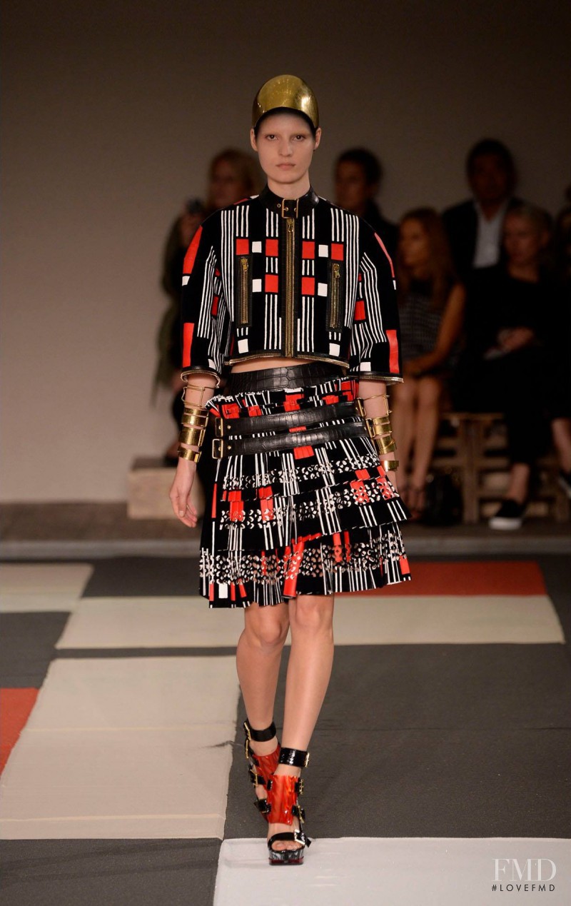 Tilda Lindstam featured in  the Alexander McQueen fashion show for Spring/Summer 2014