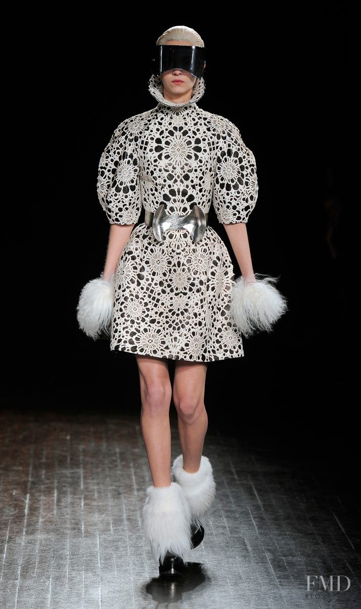 Magda Laguinge featured in  the Alexander McQueen fashion show for Autumn/Winter 2012