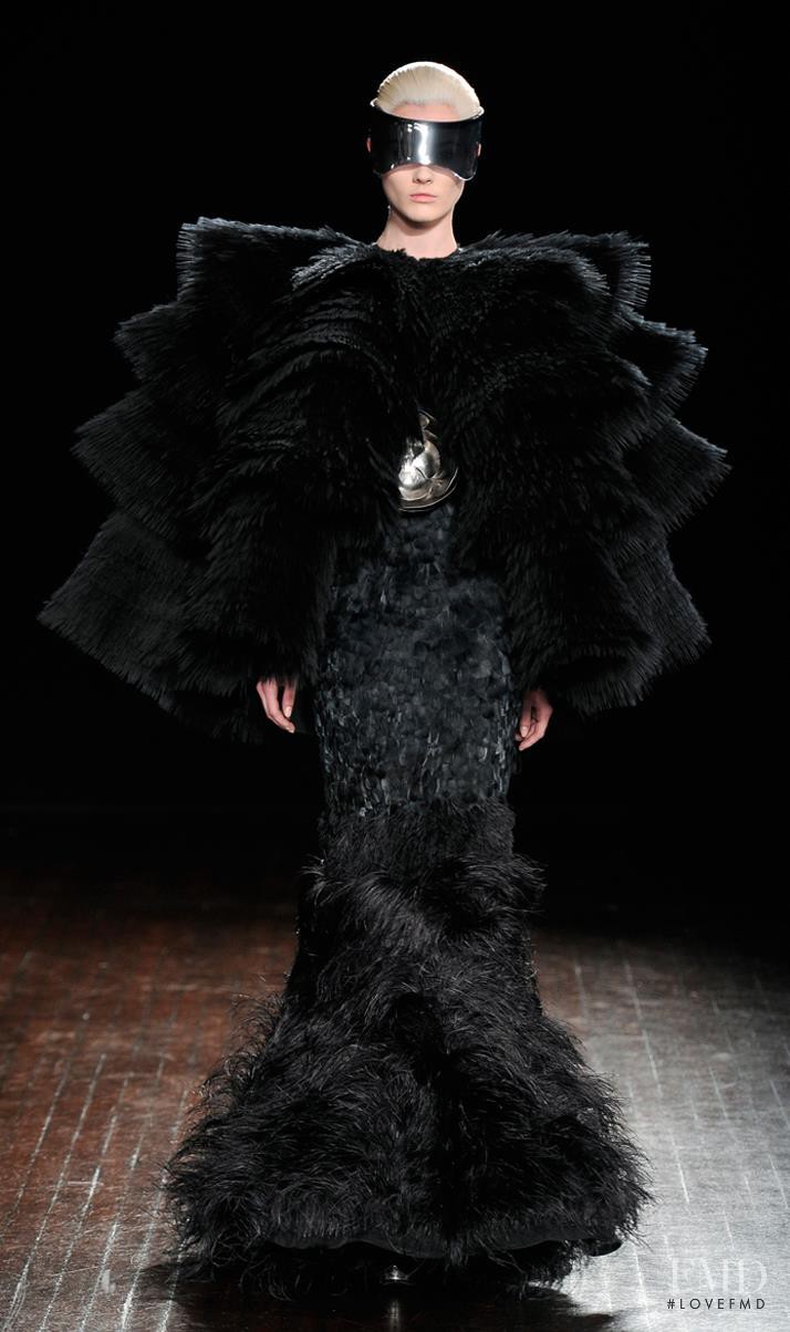 Monika Jagaciak featured in  the Alexander McQueen fashion show for Autumn/Winter 2012