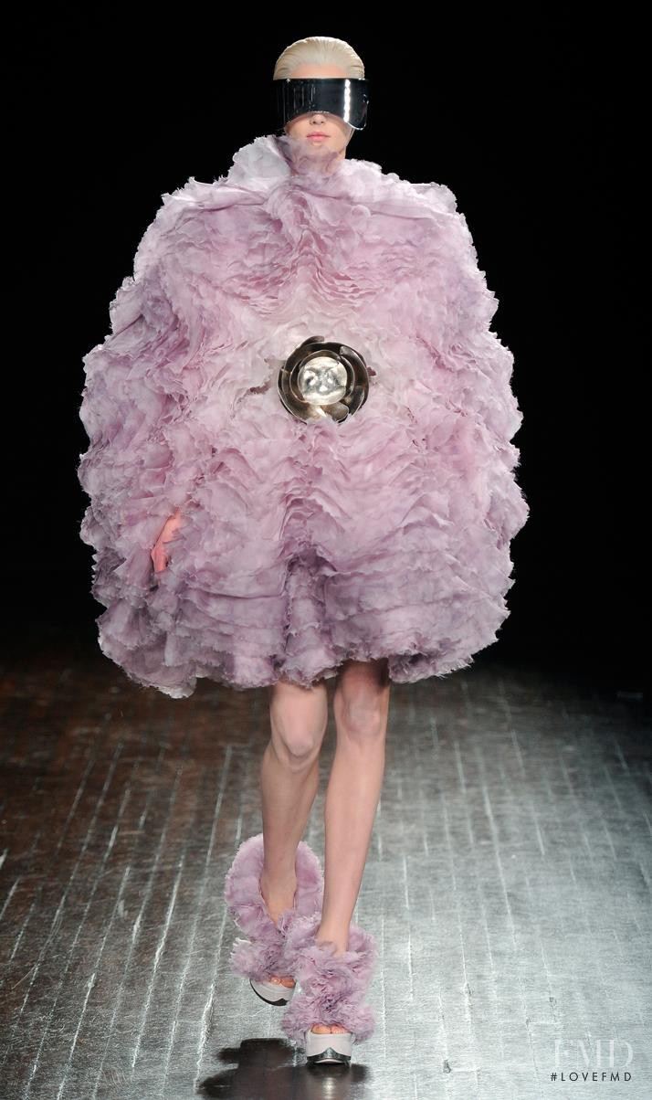 Sigrid Agren featured in  the Alexander McQueen fashion show for Autumn/Winter 2012