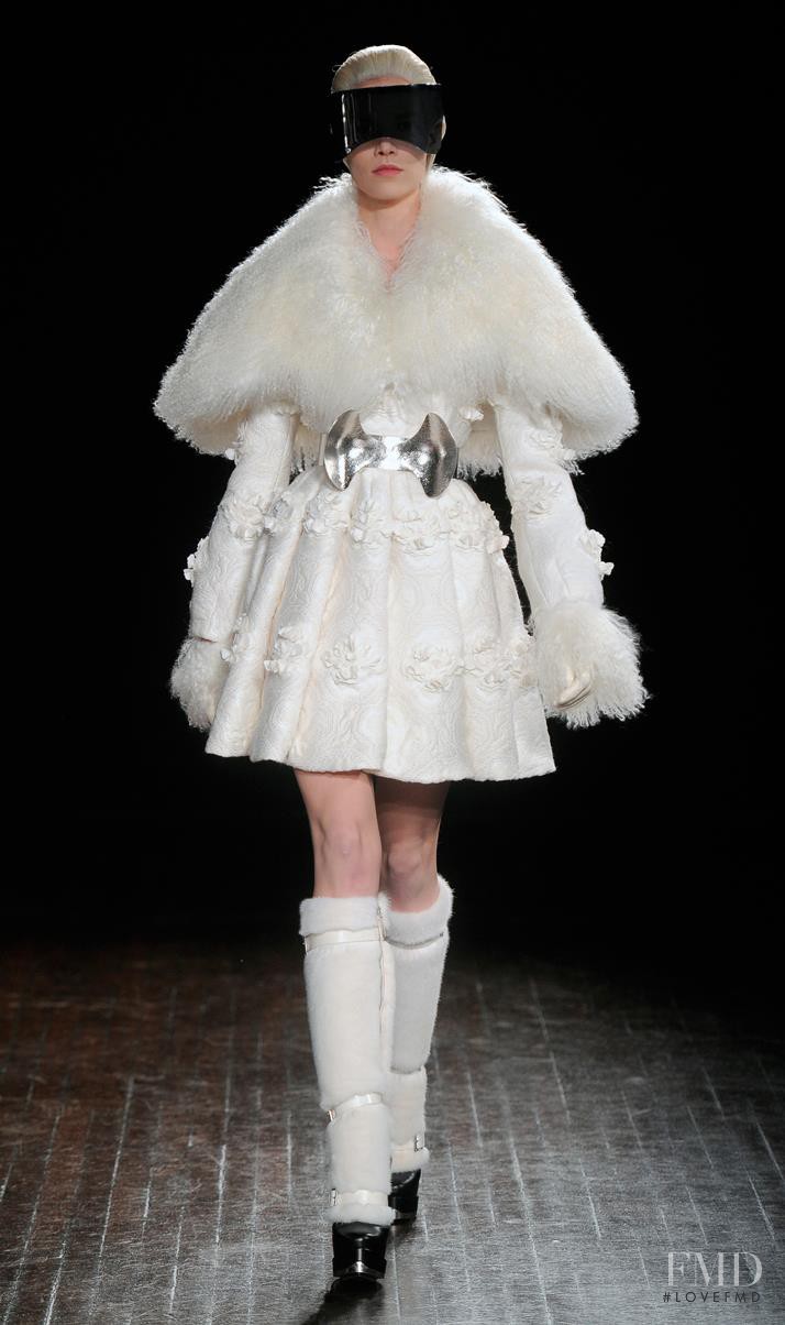 Joséphine Le Tutour featured in  the Alexander McQueen fashion show for Autumn/Winter 2012