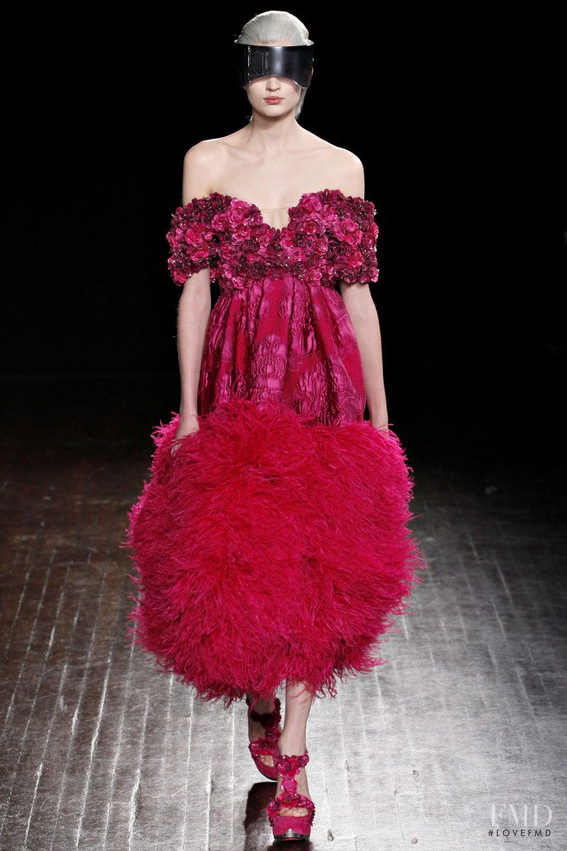 Bette Franke featured in  the Alexander McQueen fashion show for Autumn/Winter 2012