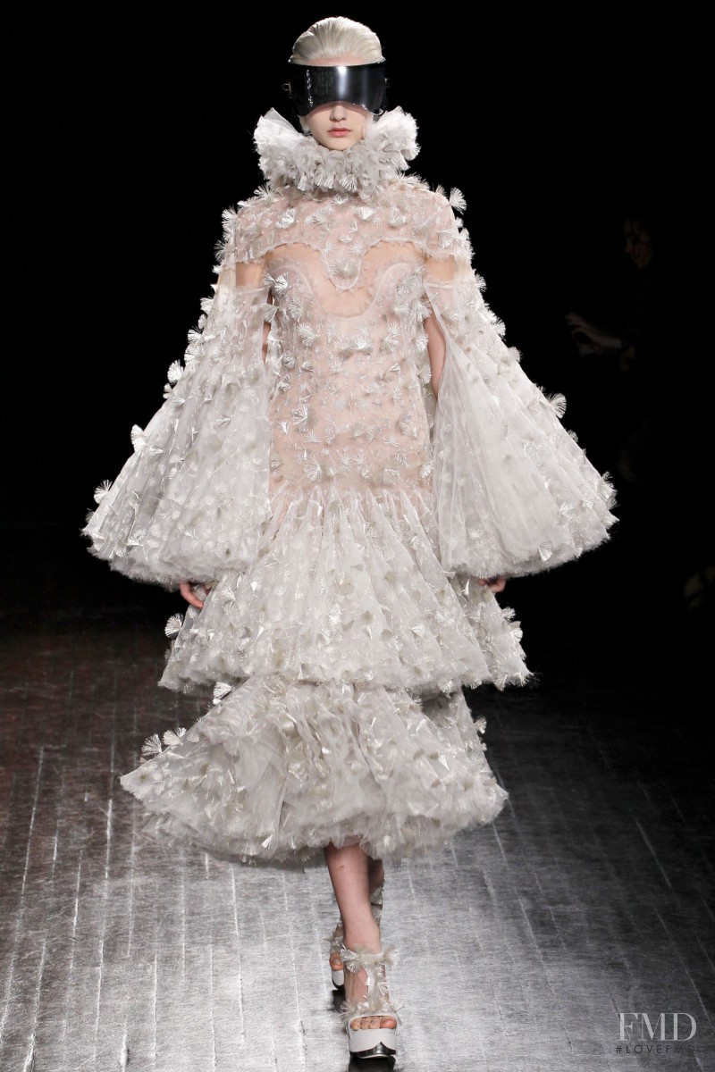 Siri Tollerod featured in  the Alexander McQueen fashion show for Autumn/Winter 2012
