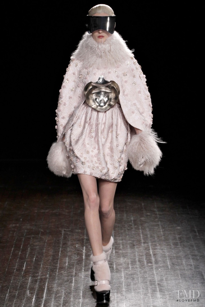 Daria Strokous featured in  the Alexander McQueen fashion show for Autumn/Winter 2012