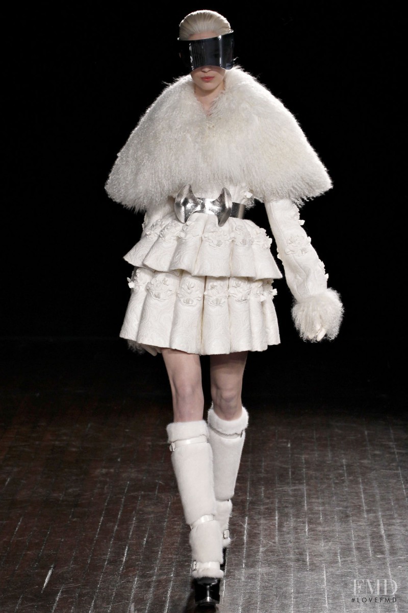 Vanessa Axente featured in  the Alexander McQueen fashion show for Autumn/Winter 2012