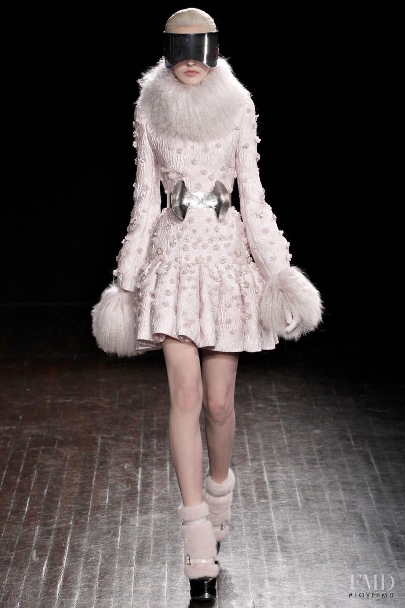Agata Rudko featured in  the Alexander McQueen fashion show for Autumn/Winter 2012