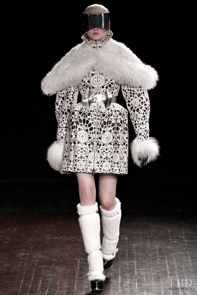 Katlin Aas featured in  the Alexander McQueen fashion show for Autumn/Winter 2012