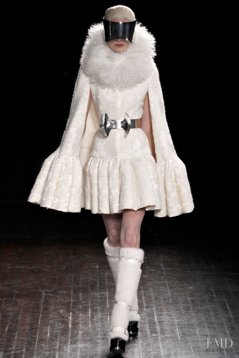 Tilda Lindstam featured in  the Alexander McQueen fashion show for Autumn/Winter 2012