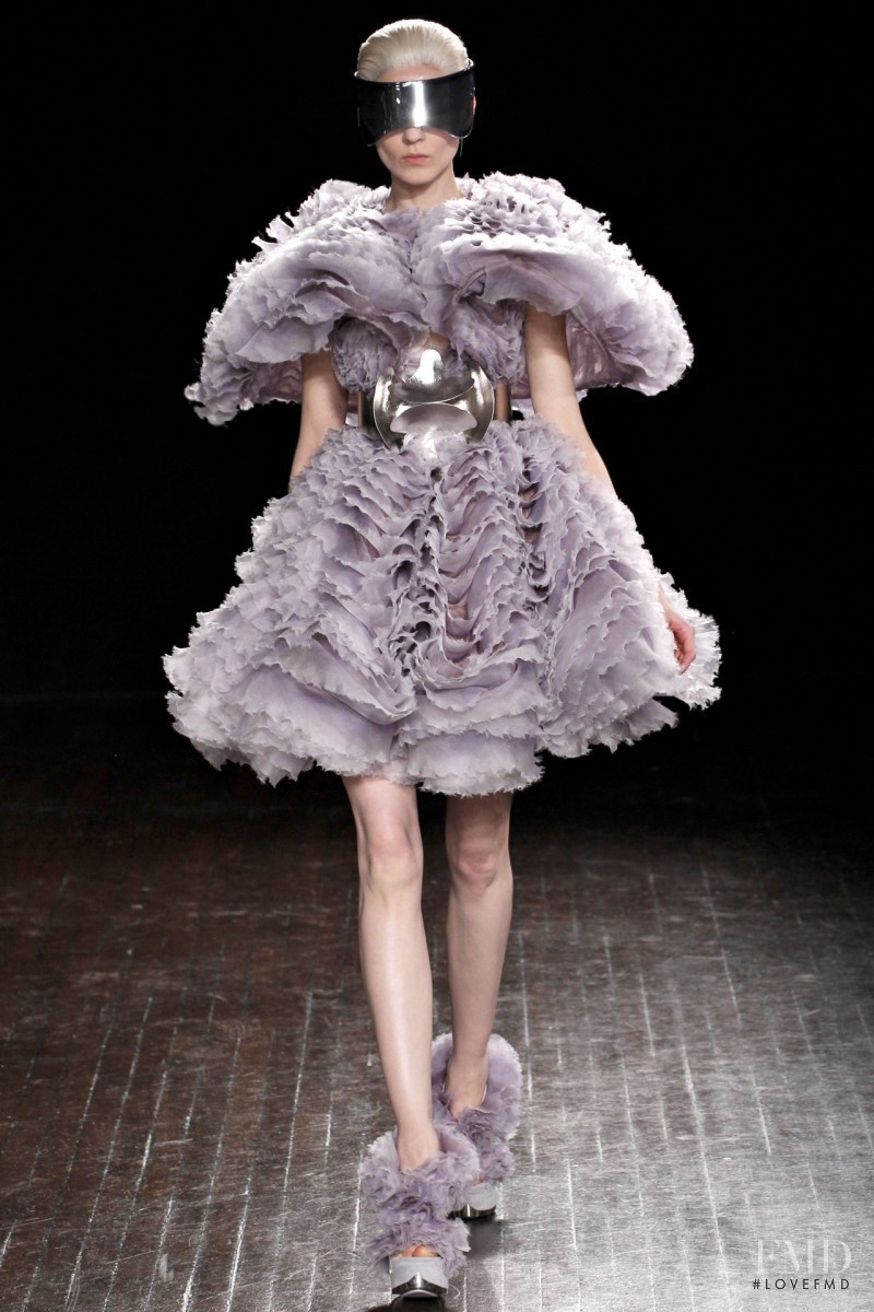 Kati Nescher featured in  the Alexander McQueen fashion show for Autumn/Winter 2012