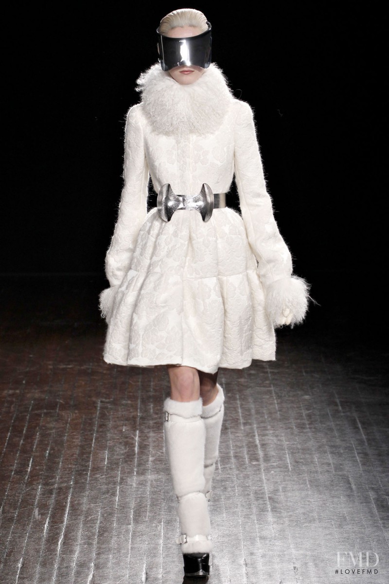 Mirte Maas featured in  the Alexander McQueen fashion show for Autumn/Winter 2012