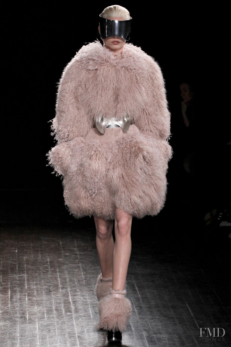Nadja Bender featured in  the Alexander McQueen fashion show for Autumn/Winter 2012
