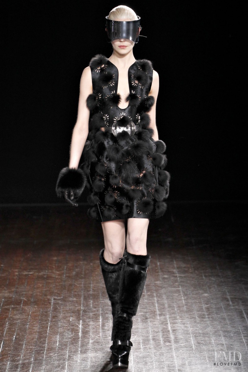 Kinga Rajzak featured in  the Alexander McQueen fashion show for Autumn/Winter 2012