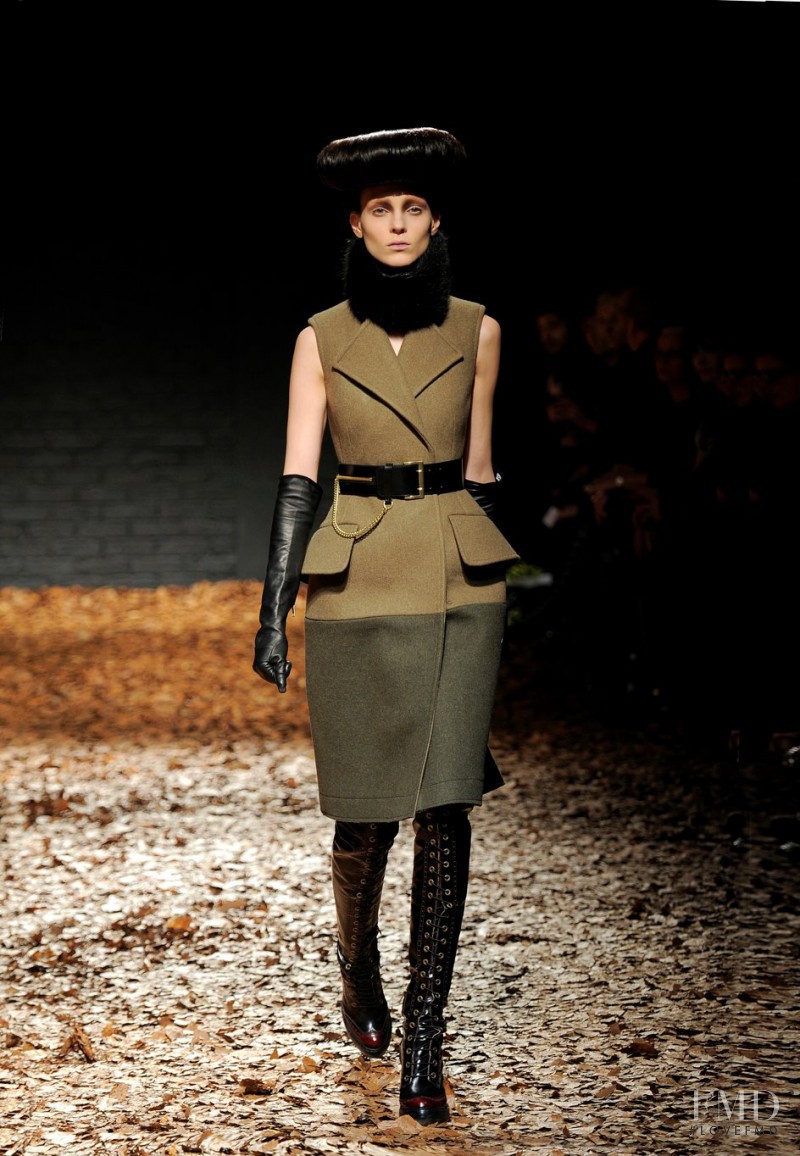 Kati Nescher featured in  the McQ Alexander McQueen fashion show for Autumn/Winter 2012