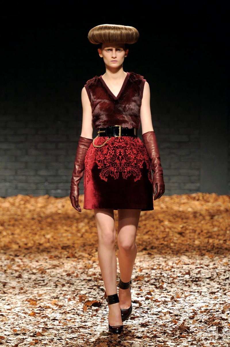 Lara Mullen featured in  the McQ Alexander McQueen fashion show for Autumn/Winter 2012