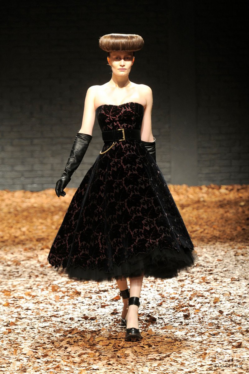 Alla Kostromicheva featured in  the McQ Alexander McQueen fashion show for Autumn/Winter 2012