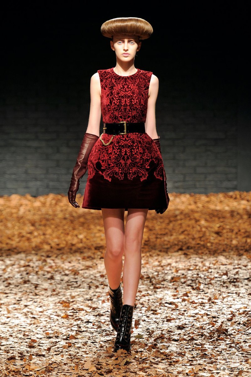 Agata Rudko featured in  the McQ Alexander McQueen fashion show for Autumn/Winter 2012