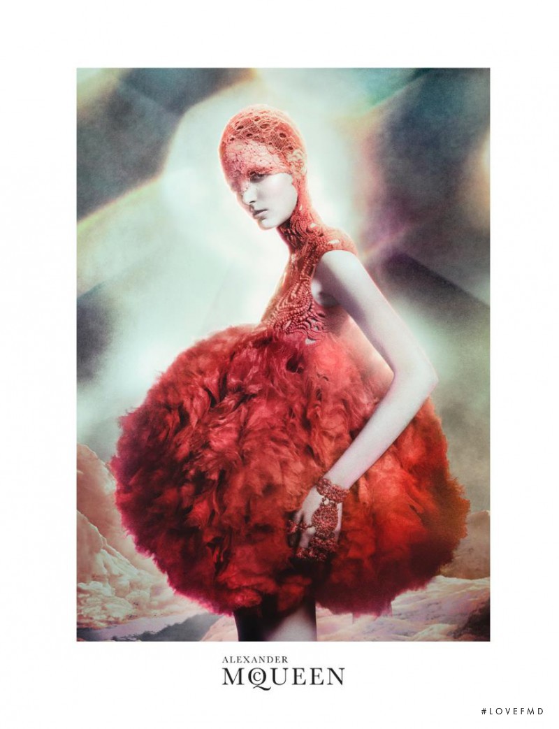 Zuzanna Bijoch featured in  the Alexander McQueen advertisement for Spring/Summer 2012