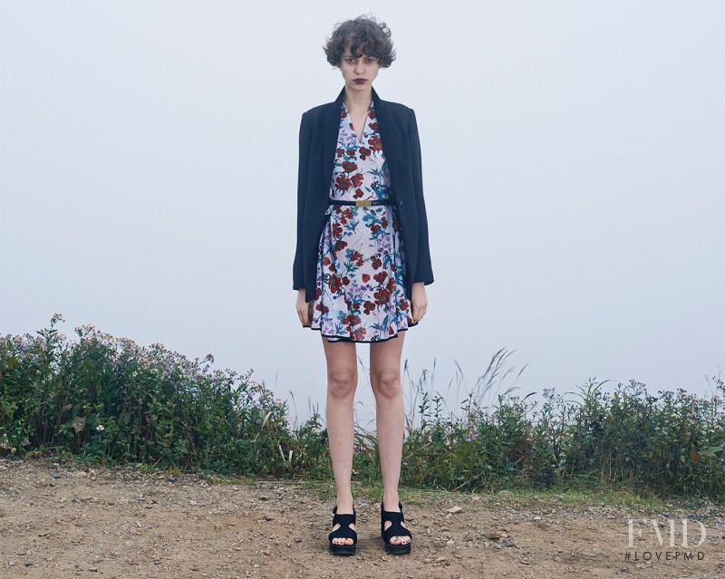 Amanda de Oliveira Queiroz featured in  the Mame Kurogouchi lookbook for Spring/Summer 2014