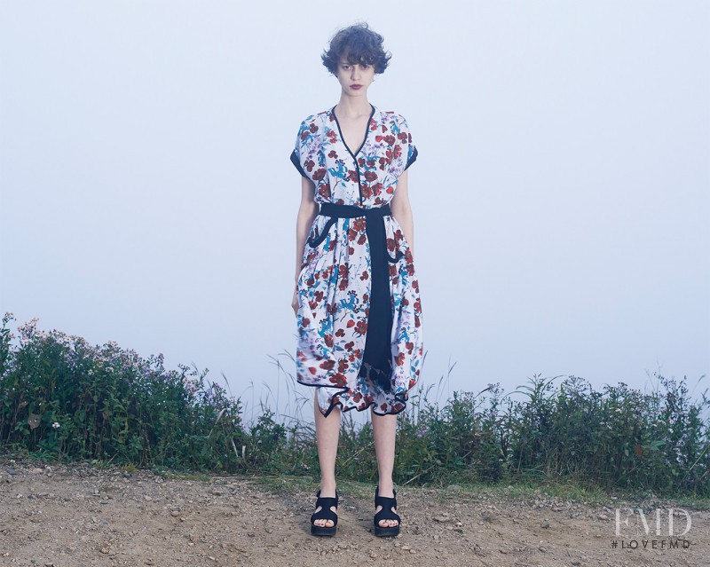 Amanda de Oliveira Queiroz featured in  the Mame Kurogouchi lookbook for Spring/Summer 2014