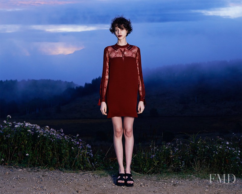 Amanda de Oliveira Queiroz featured in  the Mame Kurogouchi lookbook for Spring/Summer 2014