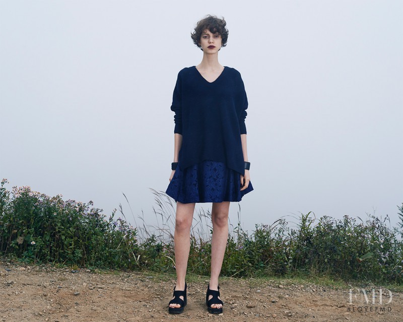 Amanda de Oliveira Queiroz featured in  the Mame Kurogouchi lookbook for Spring/Summer 2014