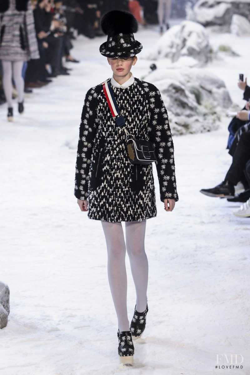 Marie Joergensen featured in  the Moncler Gamme Rouge fashion show for Autumn/Winter 2016