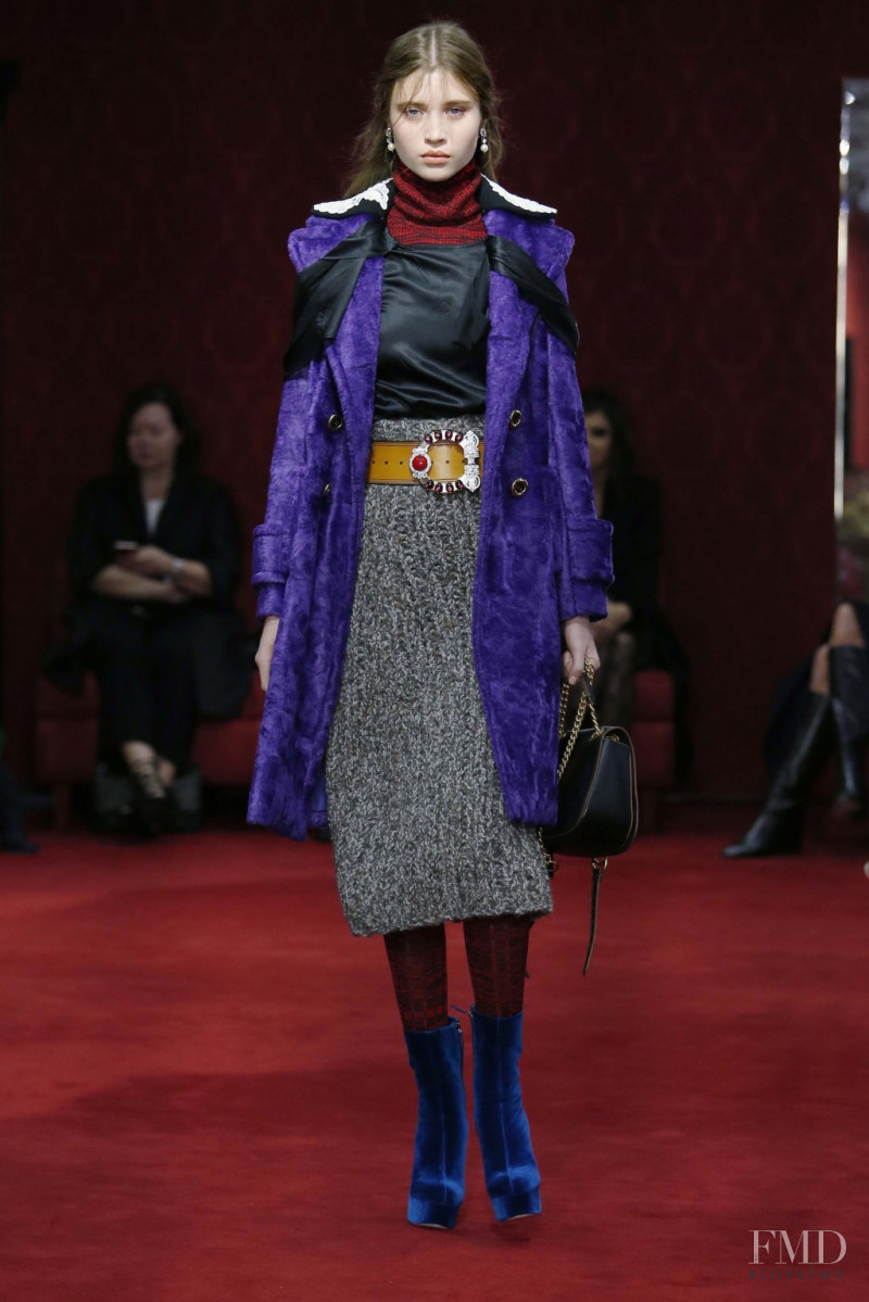 Victoria Kosenkova featured in  the Miu Miu fashion show for Pre-Fall 2016