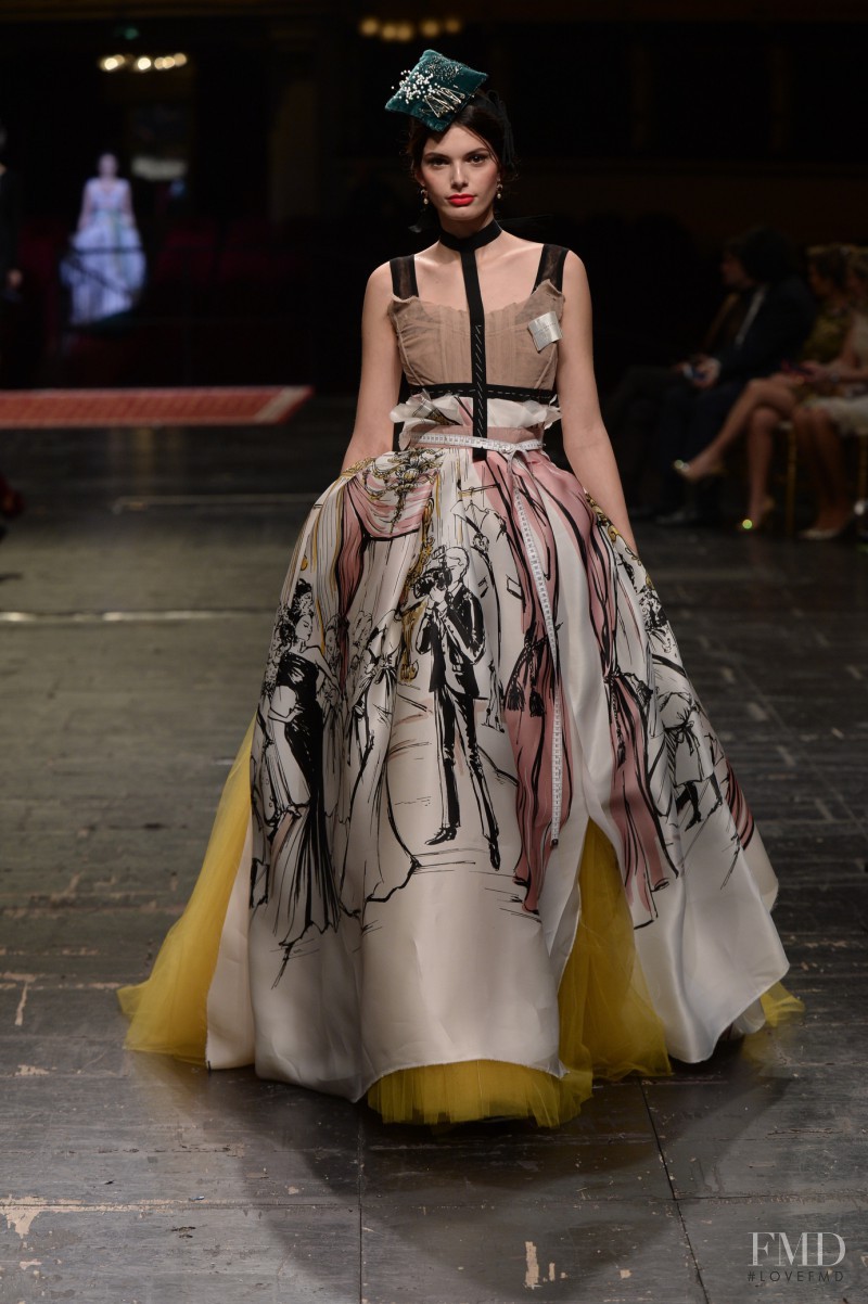 Giulia Manini featured in  the Dolce & Gabbana Alta Moda fashion show for Spring/Summer 2016