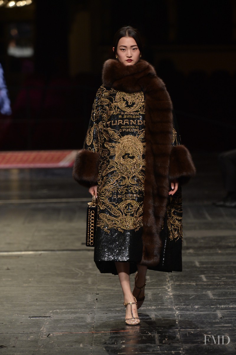 Wangy Xinyu featured in  the Dolce & Gabbana Alta Moda fashion show for Spring/Summer 2016