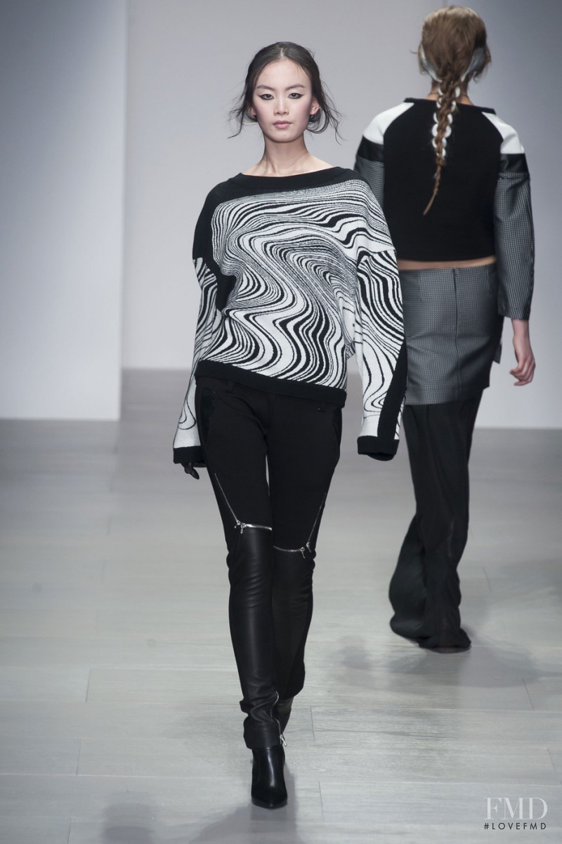 Ren Hui featured in  the Jean Pierre Braganza fashion show for Autumn/Winter 2014