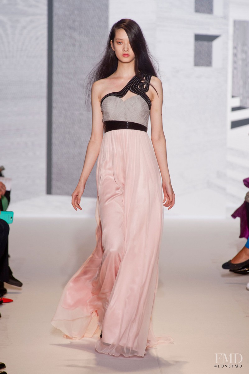 Cici Xiang Yejing featured in  the Andrew Gn fashion show for Spring/Summer 2014