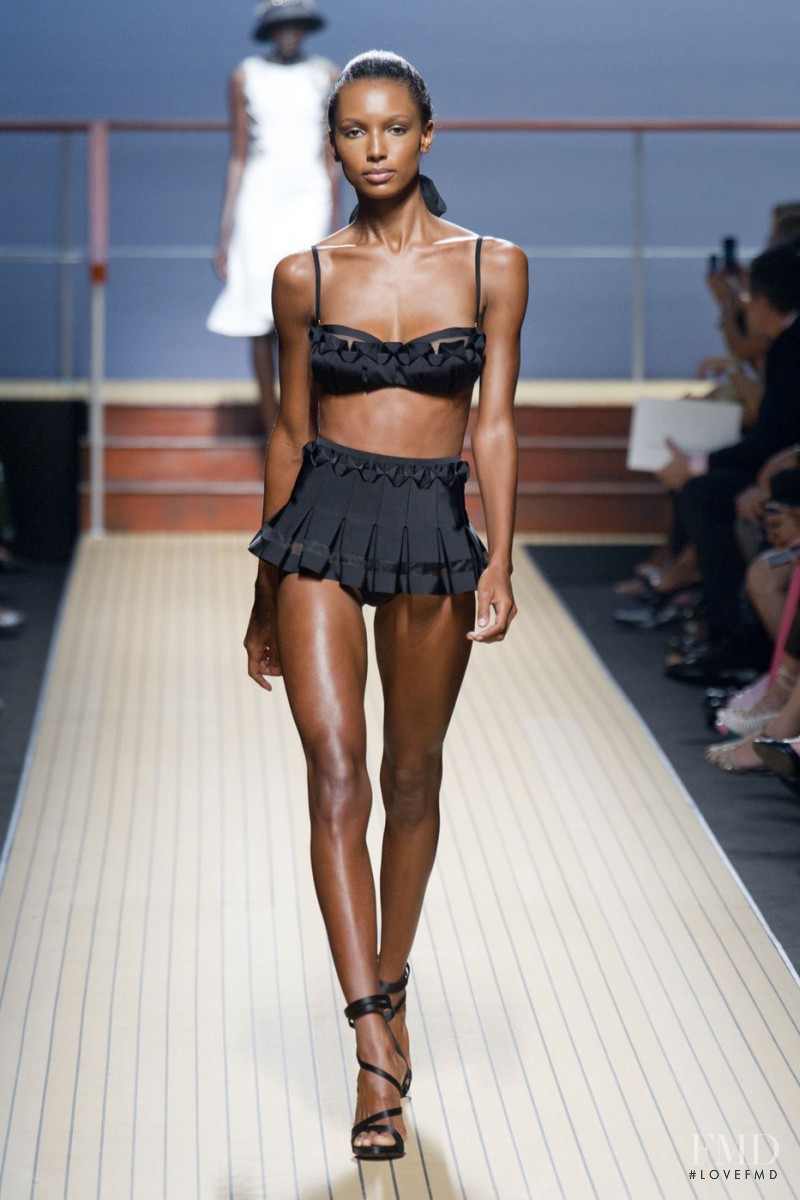 Jasmine Tookes featured in  the Ermanno Scervino fashion show for Spring/Summer 2014