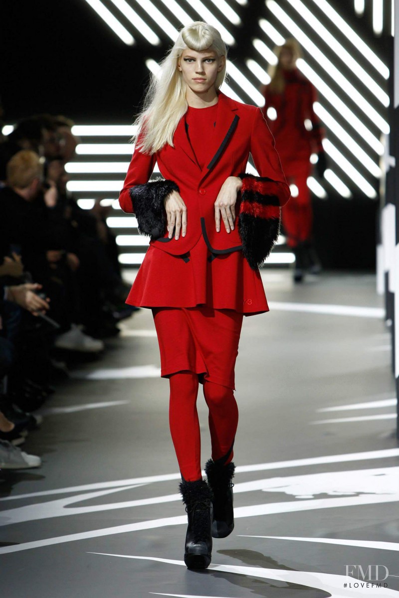 Devon Windsor featured in  the Y-3 fashion show for Autumn/Winter 2014
