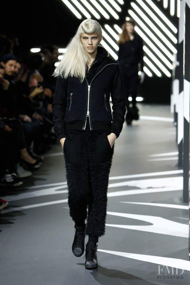 Devon Windsor featured in  the Y-3 fashion show for Autumn/Winter 2014